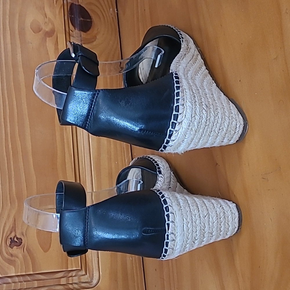 Vince Camuto Soft Leather Espadrille Wedge Sandals - Picture 6 of 11